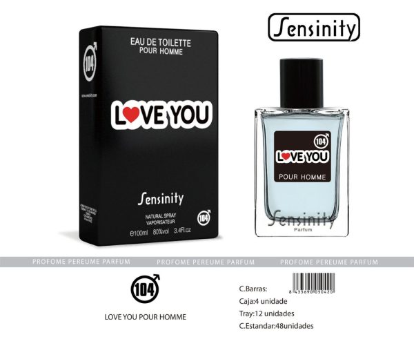 Perfume "Love You" Sensinity - Fragancia masculina