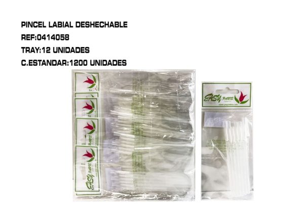 Pincel Delineador Desechable 12/U - Pinceles desechables para maquillaje