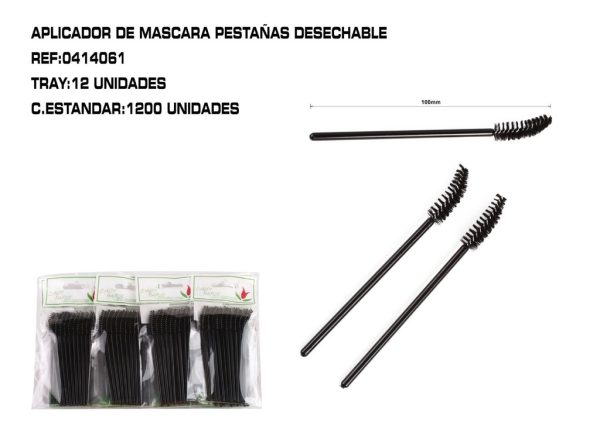 Pincel de Máscara de Pestañas Desechable 12/U - Aplicadores de máscara desechables