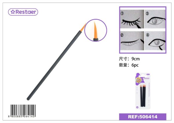 Pincel delineador de ojos 6 piezas - Accesorios de belleza