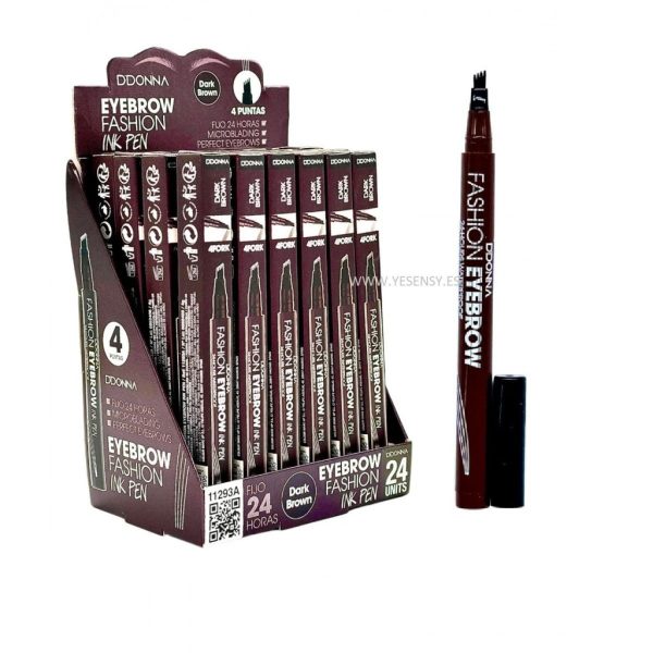 Pluma de Tinta para Cejas Fashion Color Marrón Oscuro 24/U 11293A - Maquillaje y productos para cejas