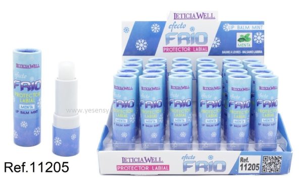 Protector labial efecto frío menta 24 unidades - Cosméticos