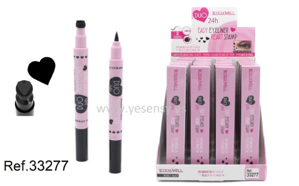 Rotulador ojos negro corazón 16 unidades 33277 - Cosmética y maquillaje