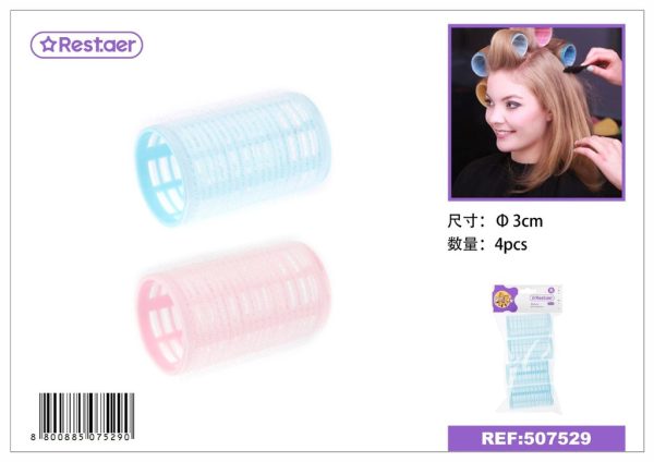 Rulos de 3.0cm en paquete de 4 - Accesorios de belleza