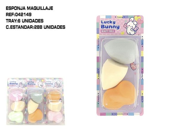 Set 3 esponjas de maquillaje 6/U - Esponjas para el rostro