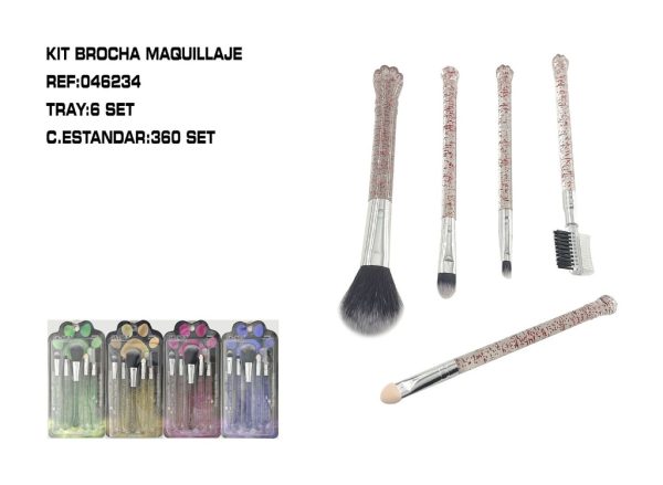 Set 5 pincel maquillaje 6/U - Pinceles de maquillaje - Imagen 2