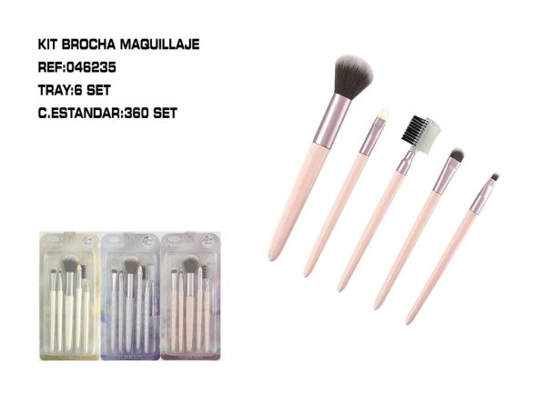 Set 5 pincel maquillaje 6/U - Pinceles de maquillaje - Imagen 4