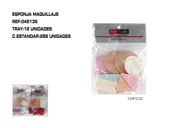 Set de 10 esponjas de maquillaje 12 unidades - Esponjas para aplicación de maquillaje
