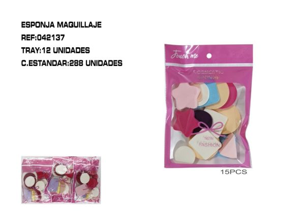 Set de 15 esponjas para maquillar 12 unidades - Accesorios de belleza
