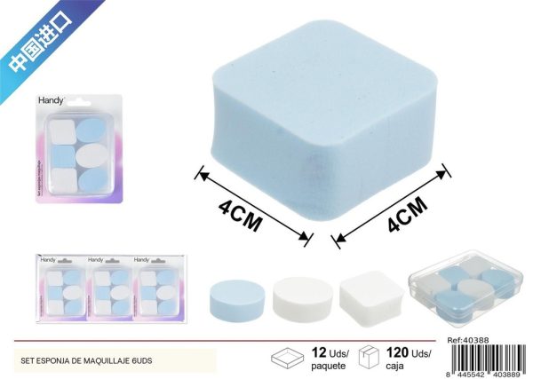 Set de esponja de maquillaje 6 uds - Accesorios de belleza