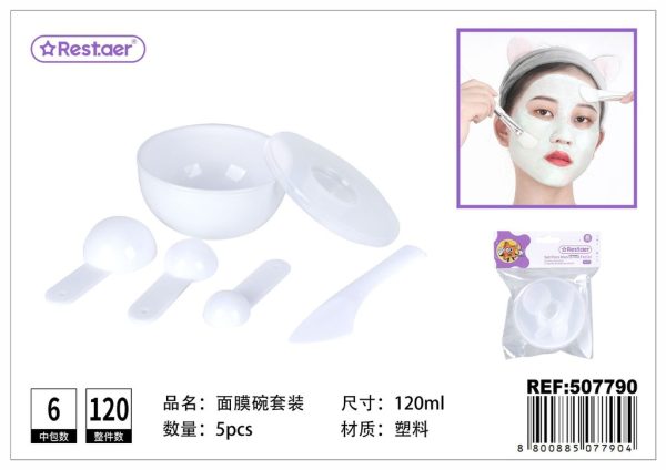 Set de mascarilla 5 pcs con bol - Accesorios de belleza