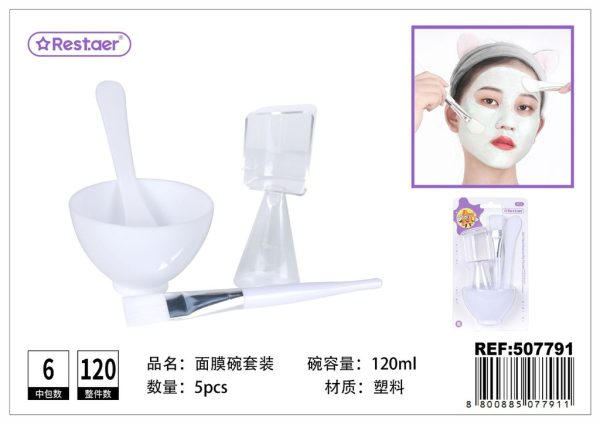 Set de mascarillas 4 piezas con bol - Accesorios de belleza