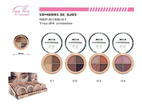 Sombra de ojos en 4 colores, 24 unidades - Material de maquillaje - Imagen 2