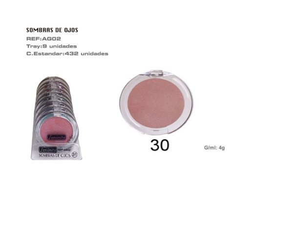 Sombra de ojos nude 9 pz - Cosméticos para ojos