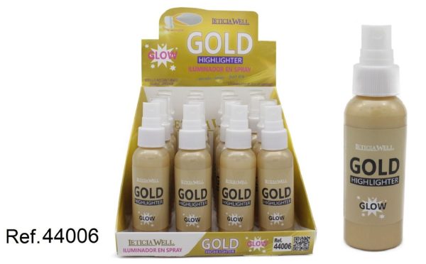 Spray iluminador Gold Glow 16/U - Cosméticos de belleza