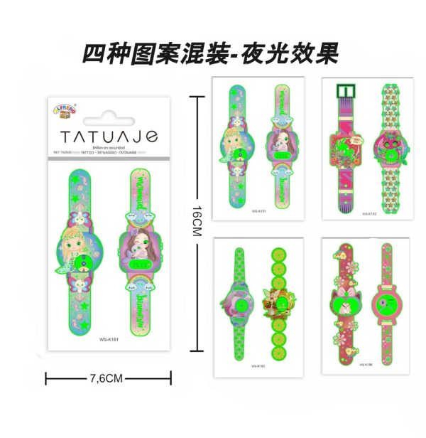 Stickers Tatuajes Fluorescentes 7.6x16 cm - Adhesivos infantiles