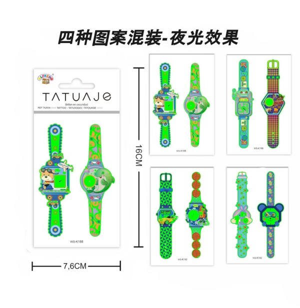 Stickers Tatuajes Fluorescentes 7.6x16 cm - Adhesivos infantiles - Imagen 2