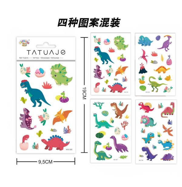 Stickers de tatuajes dinosaurio 9.5x19cm - Tatuajes temporales