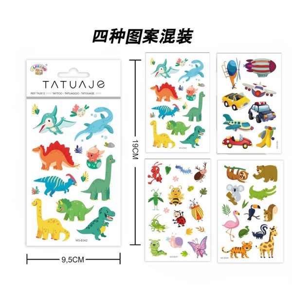 Stickers de tatuajes dinosaurio 9.5x19cm - Tatuajes temporales - Imagen 2