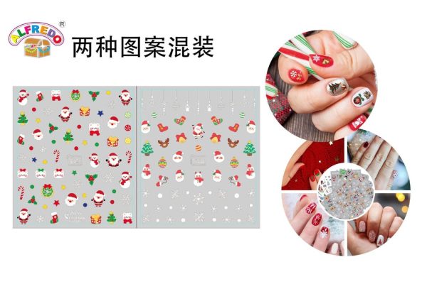 Stickers navideños para uñas 7x10cm - Decoraciones navideñas - Imagen 2