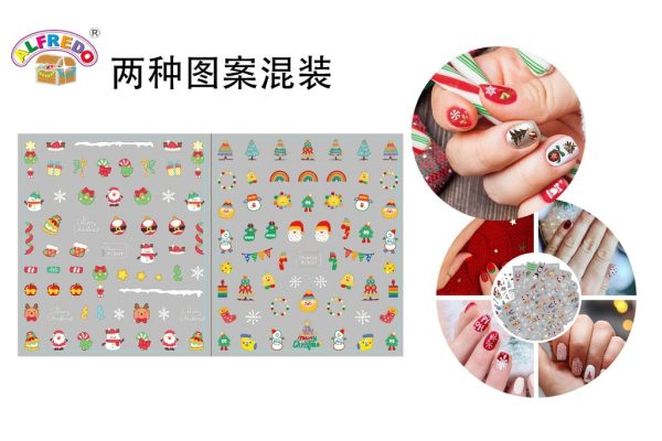 Stickers navideños para uñas 7x10cm - Decoraciones navideñas - Imagen 3