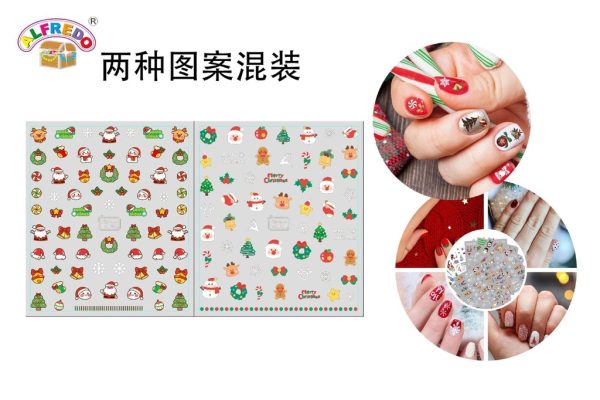 Stickers navideños para uñas 7x10cm - Decoraciones navideñas - Imagen 4