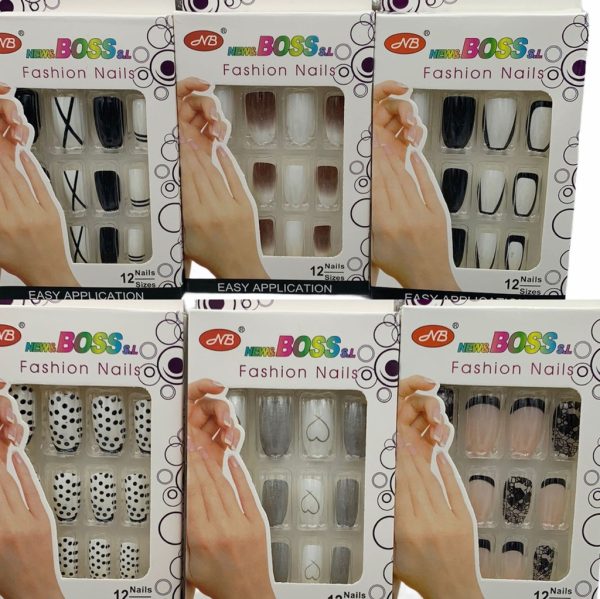 Unas postizas 12 unidades N.B - Uñas y accesorios