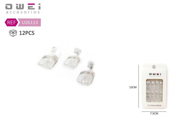 Uñas postizas f/transparente 12/U U26113 - Accesorios de manicura