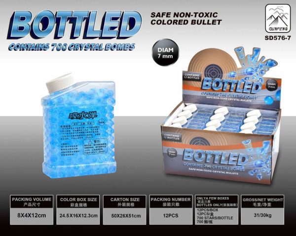 Agua de gel 7-8 mm en botella 700 unidades (12 por caja) - Productos de moda