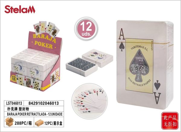 Baraja de póker en celofán - Juegos de cartas y entretenimiento
