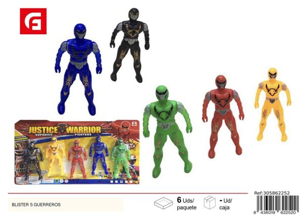 Blister 5 guerreros - Juguetes para niños