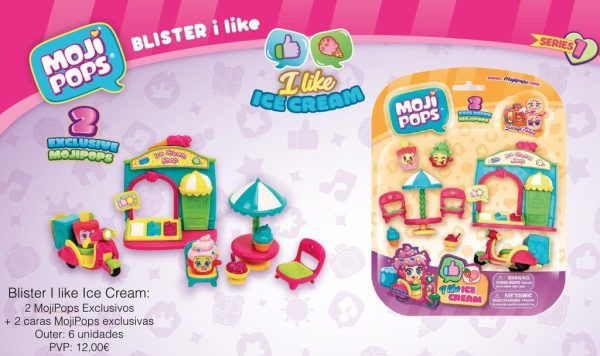 Blister Cream Mojipop 6 unidades Magicbox juguete coleccionable