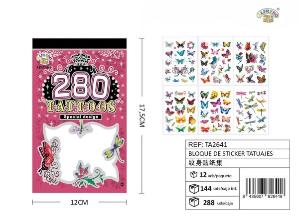 Bloque de sticker tatuajes 12 x 17.5 cm - Adhesivos de tatuajes temporales - Imagen 5