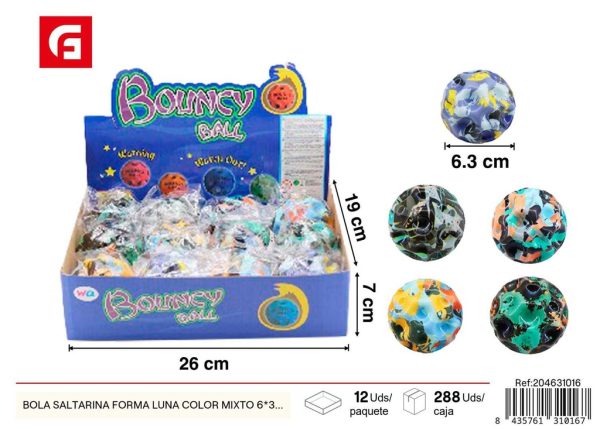 Bola saltarina forma luna color mixto 6*3 cm - Juguetes