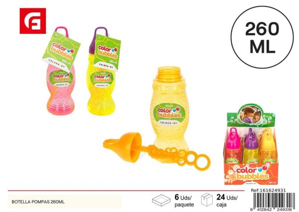 Botella de pompas 260ml - Artículos para burbujas