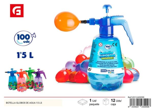 Botella globos de agua 1.5L - Juguetes de verano