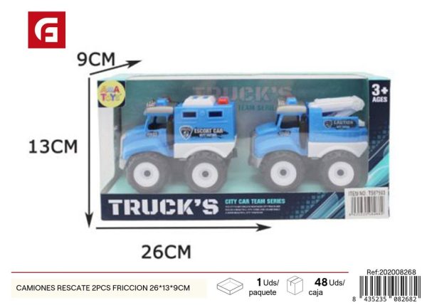 Camiones de rescate 2 piezas 26*13*9cm - Juguetes de rescate