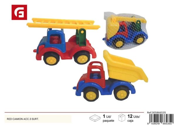 Camión de juguetes red con accesorios 3 surtidos - Divertidos juegos de verano