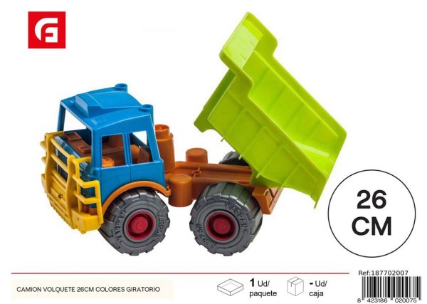 Camión volcán de 26 cm en colores giratorio - Juguetes veraniegos