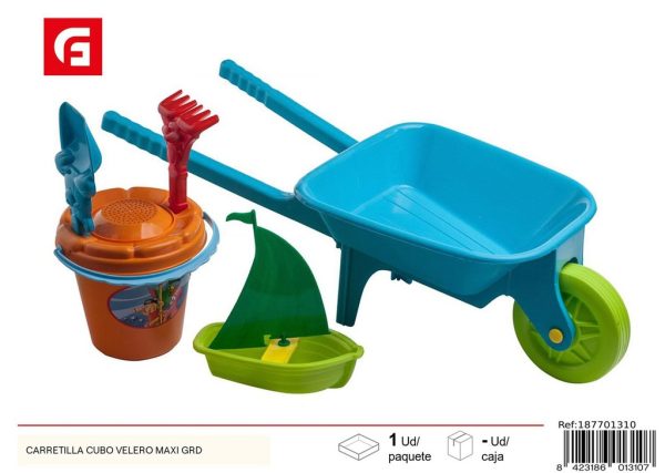 Carretilla cubo velero maxi de grandes dimensiones - Juguetes de verano