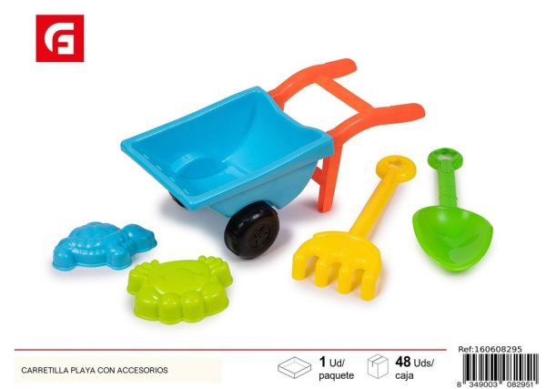 Carretilla de playa con accesorios - Diversión en la arena