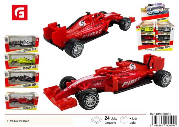 Coche F1 de inercia metálico EXP.24 - Juguete de competición para futuros pilotos