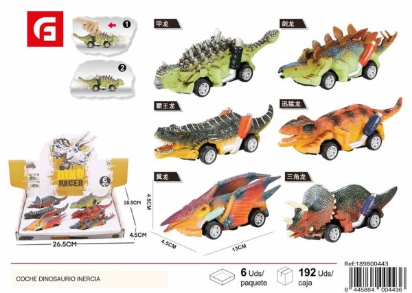 Coche dinosaurio de inercia - Juguete de aventura para niños