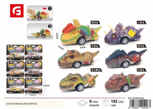 Coche dinosaurio de inercia - Juguete divertido para juegos imaginativos