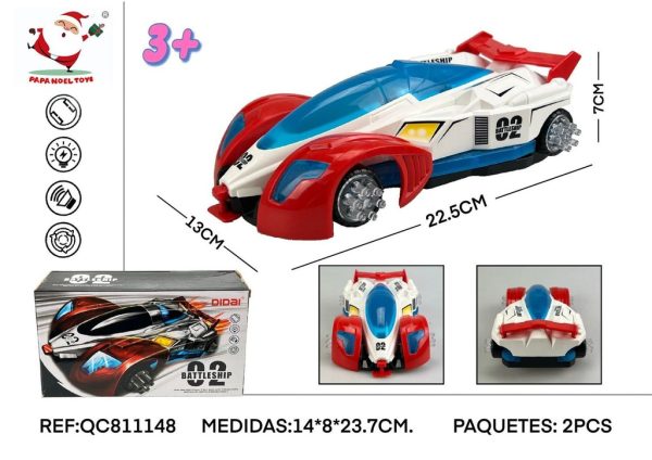 Coche transformable con luces - Juguete interactivo para diversión creativa