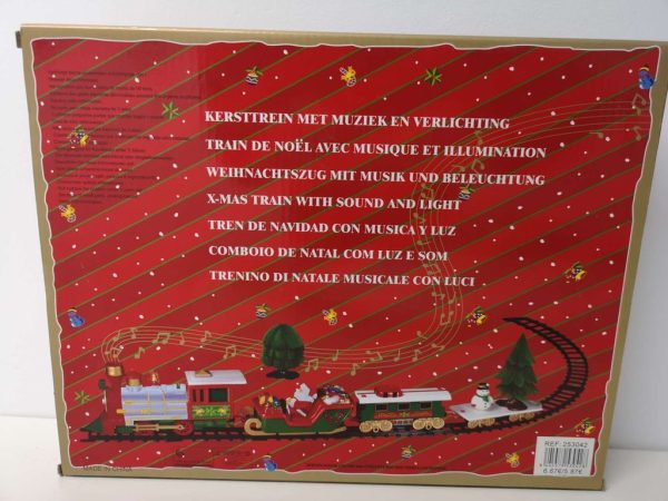 Conjunto de tren eléctrico con luz y sonido 2 pilas AA - Juguete navideño