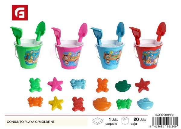 Conjunto playa con molde N1 - Juguetes para la diversión