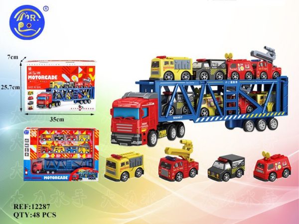 Contenedor con coches - Conjunto de vehículos - Imagen 3