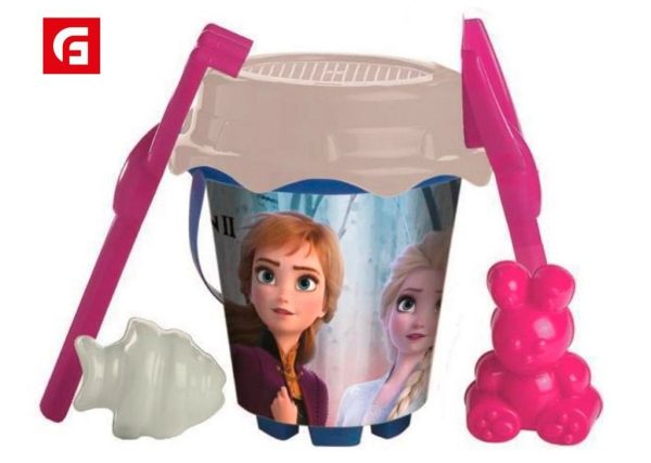 Cubo castillo Frozen 2 + moldes - Diversión en la playa