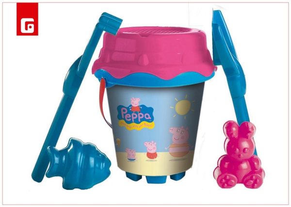 Cubo castillo Peppa Pig + moldes - Juguetes para la diversión